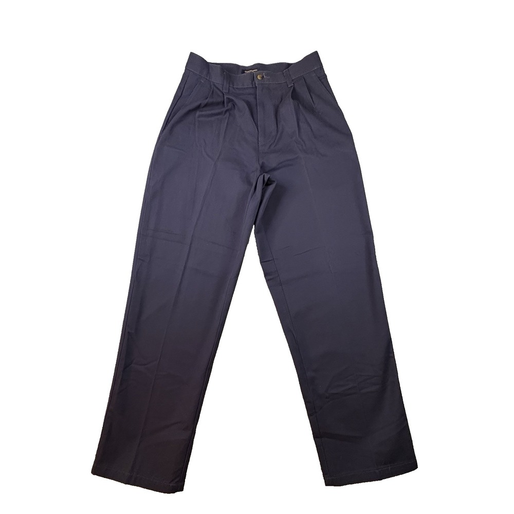 VTG 90s Dockers Boys 14 (28.5x28.5) Navy Pleated‎ Chino Pants SEE DESC